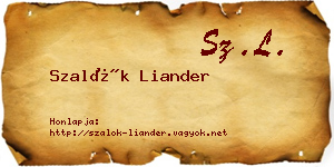 Szalók Liander névjegykártya
